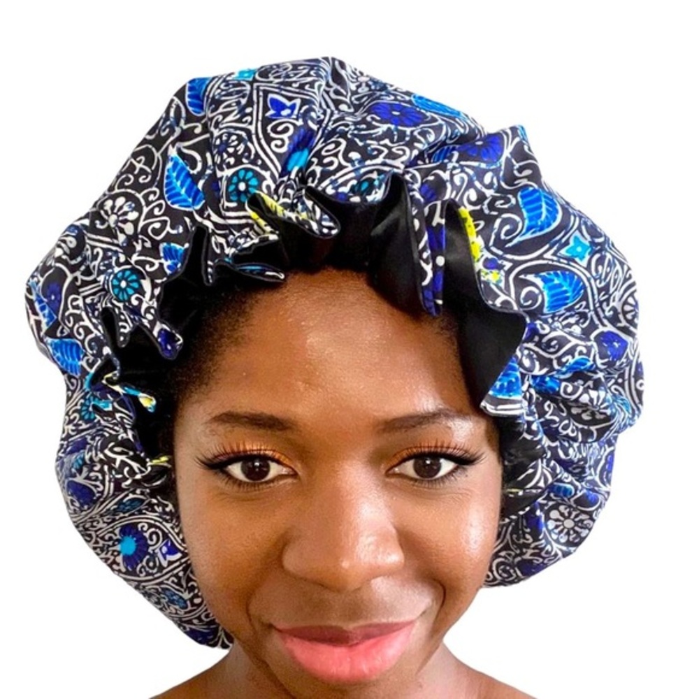 African Ankara Satin Bonnet